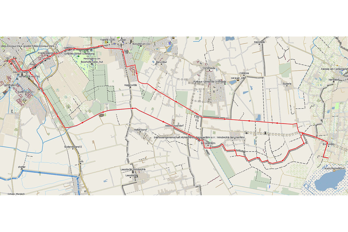 Tour 7 Ewiges Meer - Streckenkarte Tour 7 Ewiges Meer - Streckenkarte