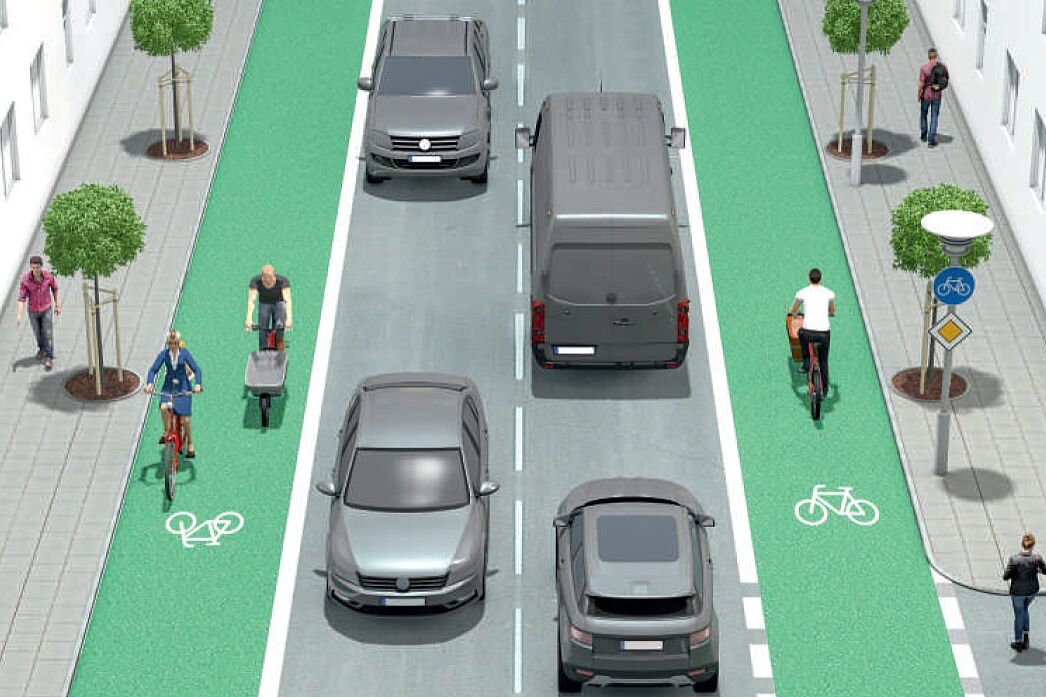 Radfahrstreifen: Ein eigener Fahrstreifen für den Radverkehr Radfahrstreifen: Ein eigener Fahrstreifen für den Radverkehr