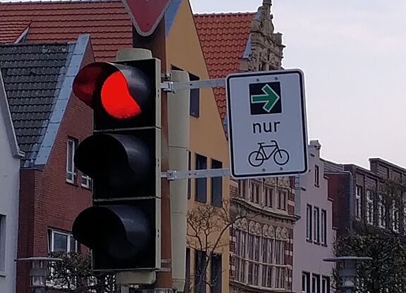 Grünpfeil für den Radverkehr