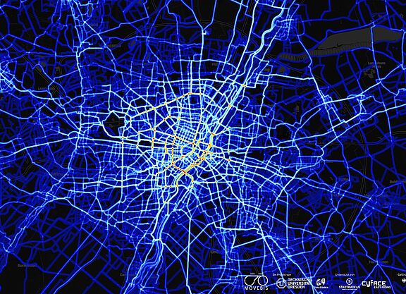 Projekt Movebis: Heatmap München zum Radverkehr. Projekt Movebis: Heatmap München zum Radverkehr.
